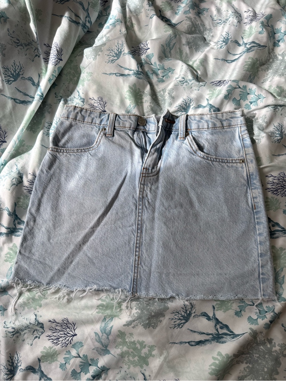 Light Blue Denim Mini Skirt - Casual Classic
